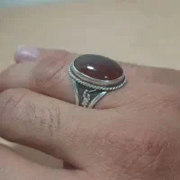 انگشتر عقیق یمن نقره دست ساز قدیمی عیار بالا فوری