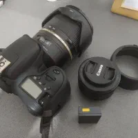 دوربینcanon 77dبا لنز tamrom 24 70 و لنز 50mm f1.8
