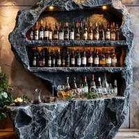 نقاشی واحد. طرح صخره و سنگ  . میکروسمنت . کناف .|خدمات پیشه و مهارت|کرج, عظیمیه|دیوار