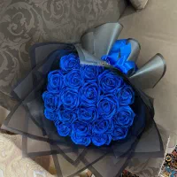 دسته گل آبی کاربنی
