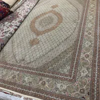 (فرش حق زاده)جفت فرش۹متری ماهی۵۰رج گل ابریشم