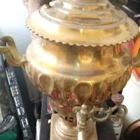 سماور ذغالی برنجی قدیمی|کلکسیون اشیاء عتیقه|زنجان, |دیوار