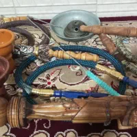 قیلون چوبی ،با سه تا شیلنگ سه تا سری