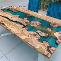 اسلب چوب روستیک رزین|میز و صندلی غذاخوری|شیراز, کیان آباد|دیوار