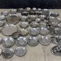 ظروف استیل قدیمی|کلکسیون اشیاء عتیقه|گرمدره, |دیوار