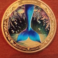 سکه پری دریایی روکش طلا کشور یونان فوق زیبا