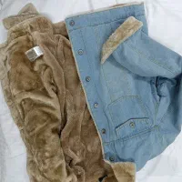 کت جین برفی تمام خز سایز XL کاملاً نو