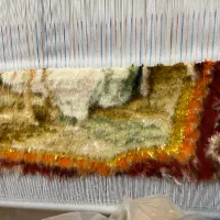 تابلو فرش فرانسوی طرح میز پاسور