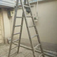 نردبان ۸ پله چوبی با تخته کار 3 متری