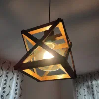 لوستر چوبی|لوستر و چراغ آویز|چهارباغ, |دیوار