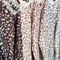 پیراهن مخمل وارداتی پلنگی داخل کرک دار