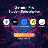 اشتراک یک‌ساله تضمینی Gemini Pro . جمنای ۳۰۰