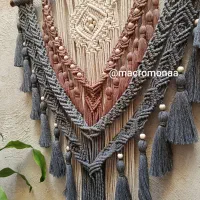 شلف و دیوارکوب تزیینی مکرومه بافی
