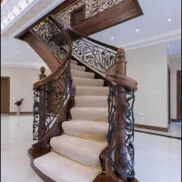 کارگاه ونمایشگاه پله چوبی نرده چوبی وچوبفلز کفپله|خدمات پیشه و مهارت|شیراز, تاچارا|دیوار