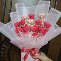 دسته گل و دسته خرس تدی برای روز دختر.تولد
