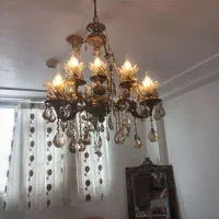 لوستر هفت شعله برنزی