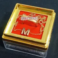 انگشتر و زنجیر پلاک طلا نو 2درصد