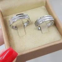 انگشتر نقره/حلقه ست زنانه و مردانه/اقتصادی/حلقه تک