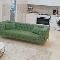 مبلمان چستر سبز رنگ سه نفره