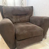 مبل راحتی با پشتی و کف دوبل