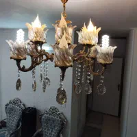 لوستر6شاخه 12شعله برنجی