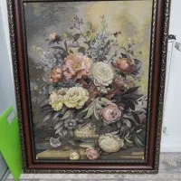 تابلو گل پارچه
