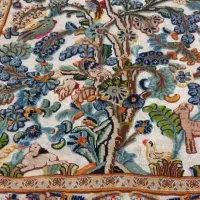 فرش دستبافت  نقش برجسته  عتیقه