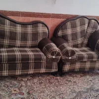 مبل هشت نفره مناسب مغازه وخانه باغ پایه ها سالم