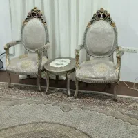 مبل سلطنتی 9 نفره (طرح فرحی) در حد نو|مبلمان خانگی و میز عسلی|دهگلان, |دیوار