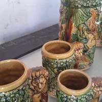 پارچ لیوان قدیمی|کلکسیون اشیاء عتیقه|محمدیه-قزوین, |دیوار