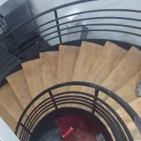 نرده چوبی .پله.راش تهران