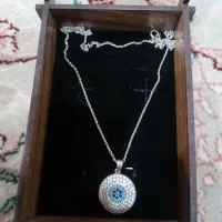 پلاک زنجیر نقره روز مادر مناسب مادرای گل