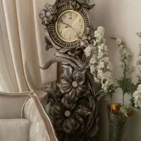 ساعت ایستاده رزین طرح گل