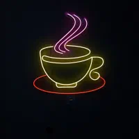 تابلو نئون طرح فنجان