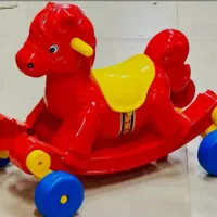 اسباب بازی اسب چرخ دار و بادی.تاب کودک