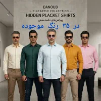 پیراهن اداری مجلسی دوشین ۳۵ رنگ دگمه مخفی بدون اتو