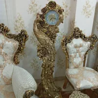 ساعت ایستاده طاووس طلایی