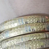 دو عدد النگو طلا هیجده عیار هر کدوم حدود سه گرم