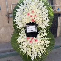کد ۱۳ / تاج گل تسلیتی مدل سپید سایز ۲/۸۰|خدمات پذیرایی، مراسم|کرج, ساسانی (قلمستان)|دیوار
