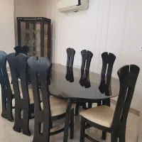 میز ناهارخوری ۸ نفره با ۸ عدد صندلی