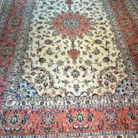 فرش دستباف جفت ۶ کاشان کرم نو و در حد نو دستبافت|فرش|تهران, مولوی|دیوار