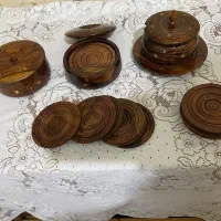 زیرلیوانی چوبی|ظروف سرو و پذیرایی|اسلام‌شهر, شهرک محمدیه|دیوار