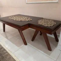 میز جلو مبلی پذیرایی تمام چوب