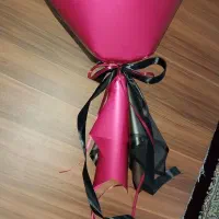 دسته گل ربانی قرمز و مشکی|گل مصنوعی|مشکین‌دشت, |دیوار