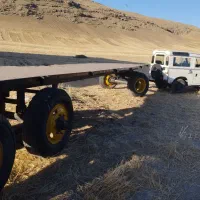 تریلی پشت تراکتوری ۳ محور ۶ چرخ کامیونی