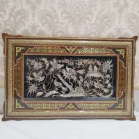 تابلو قلمزنی مسی باقاب خاتم  سایز مختلف