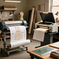 الگوی خیاطی لباس چاپ پلات اسکن طولی دقیق