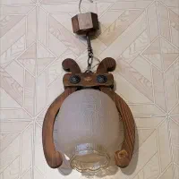 لوستر و دیوار کوب چوبی