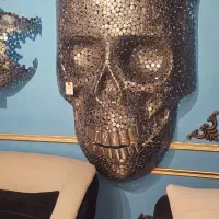 مجسمه دیوار کوب فلزی اسکلت سایز بزرگ