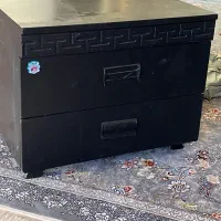 پاتختی دو کشو چوب